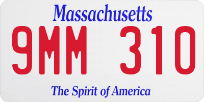 MA license plate 9MM310