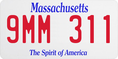 MA license plate 9MM311