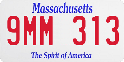 MA license plate 9MM313