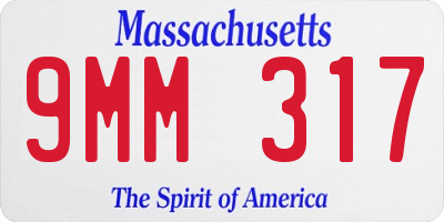 MA license plate 9MM317