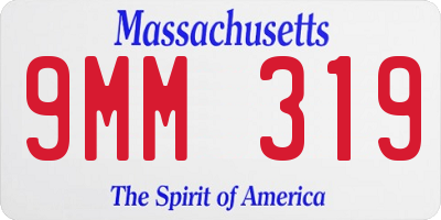 MA license plate 9MM319