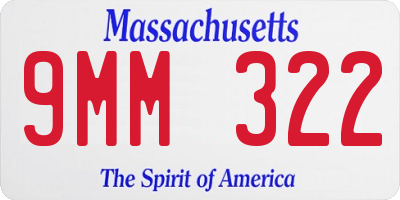 MA license plate 9MM322