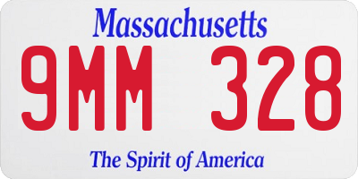 MA license plate 9MM328