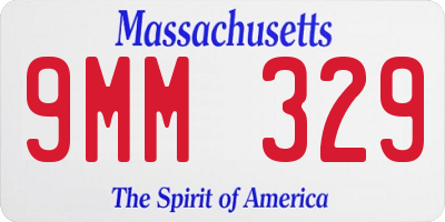 MA license plate 9MM329