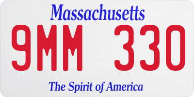 MA license plate 9MM330