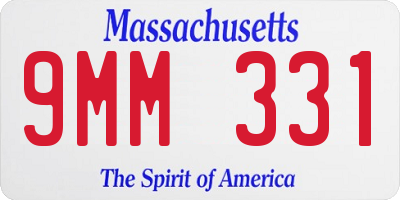 MA license plate 9MM331