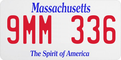MA license plate 9MM336