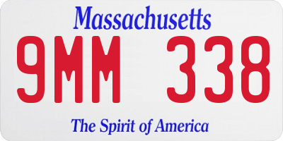 MA license plate 9MM338