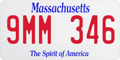 MA license plate 9MM346