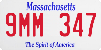 MA license plate 9MM347