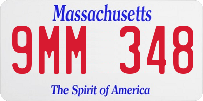 MA license plate 9MM348