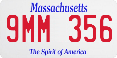 MA license plate 9MM356