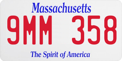 MA license plate 9MM358