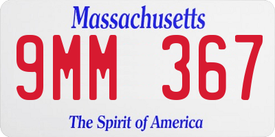 MA license plate 9MM367