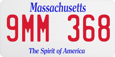 MA license plate 9MM368
