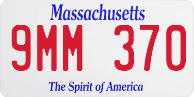 MA license plate 9MM370