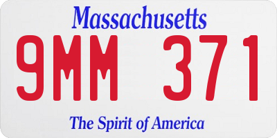 MA license plate 9MM371