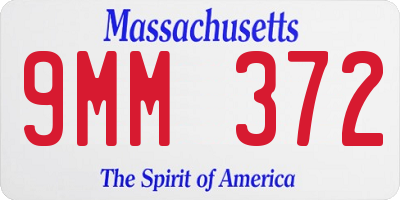 MA license plate 9MM372
