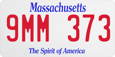 MA license plate 9MM373