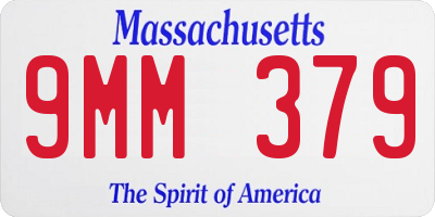 MA license plate 9MM379