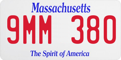 MA license plate 9MM380