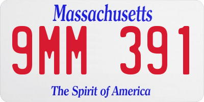 MA license plate 9MM391
