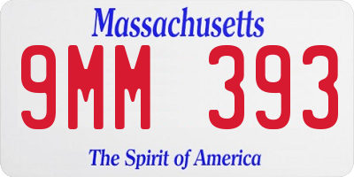 MA license plate 9MM393