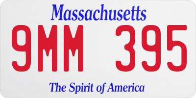 MA license plate 9MM395