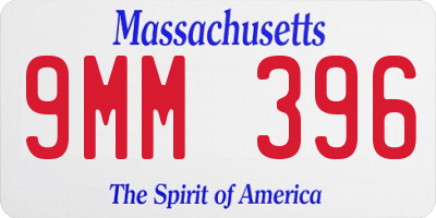 MA license plate 9MM396