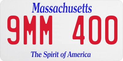 MA license plate 9MM400