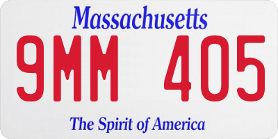 MA license plate 9MM405