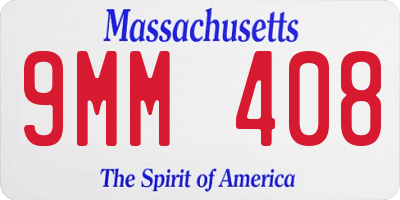 MA license plate 9MM408