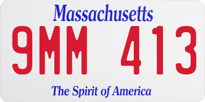MA license plate 9MM413