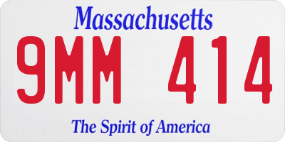 MA license plate 9MM414