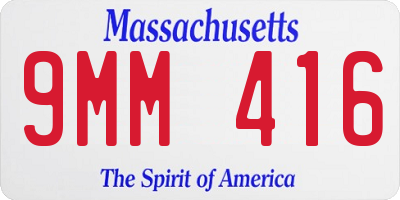 MA license plate 9MM416