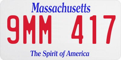 MA license plate 9MM417