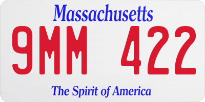 MA license plate 9MM422