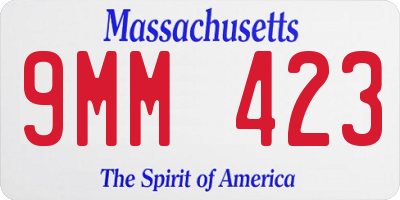 MA license plate 9MM423