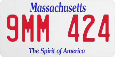 MA license plate 9MM424