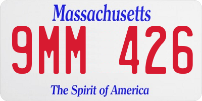MA license plate 9MM426