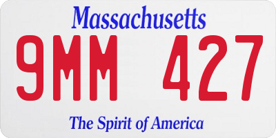 MA license plate 9MM427