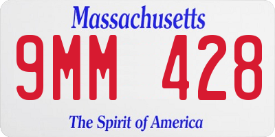MA license plate 9MM428