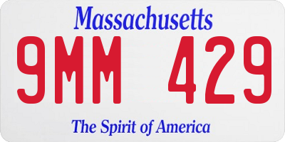 MA license plate 9MM429