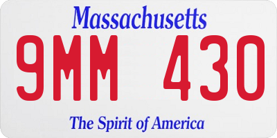MA license plate 9MM430