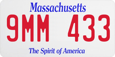 MA license plate 9MM433