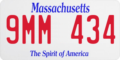 MA license plate 9MM434