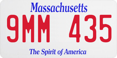 MA license plate 9MM435