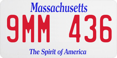 MA license plate 9MM436