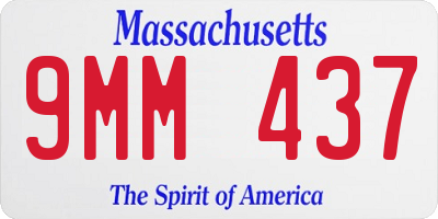 MA license plate 9MM437