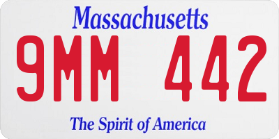 MA license plate 9MM442